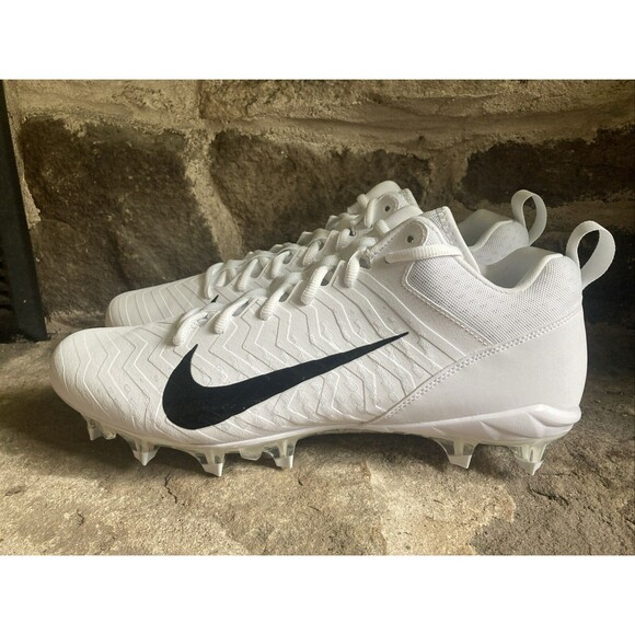 Nike Alpha Menace Pro Low Football Cleats White Black Men Size 10 CV6477-100 - Picture 1 of 7